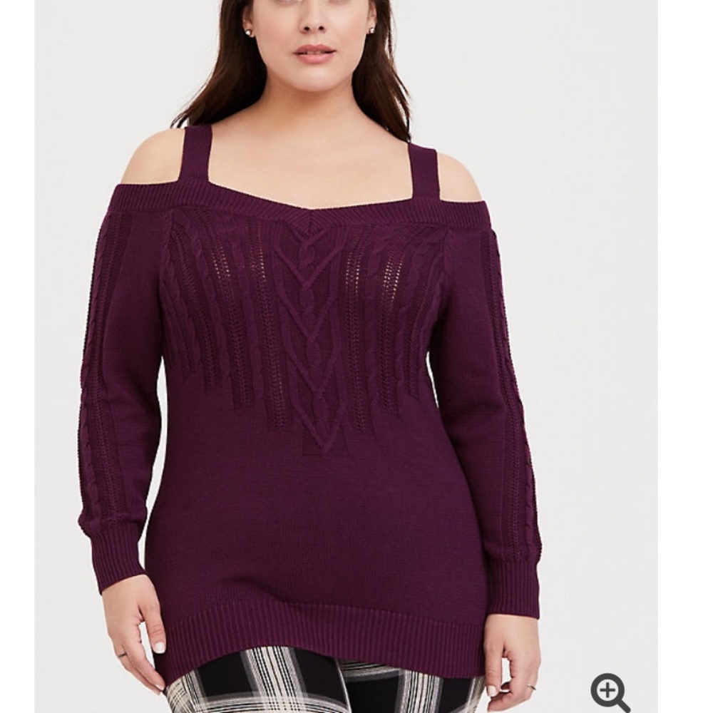 Torrid cold shoulder knit sweater - Size 00